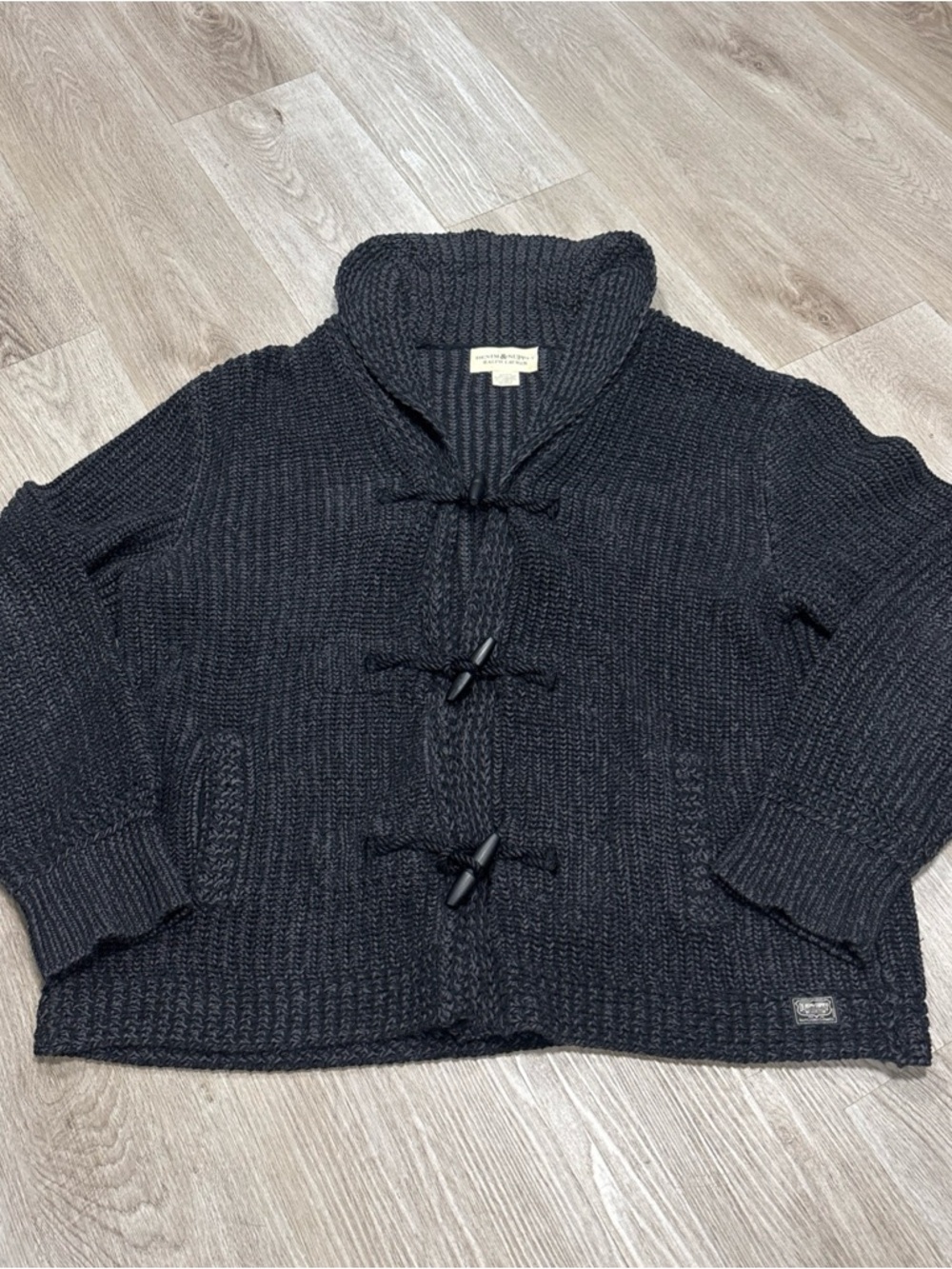 Vintage Ralph Lauren Denim Supply Toggle Shawl Collar Knit Cardigan Men XXL